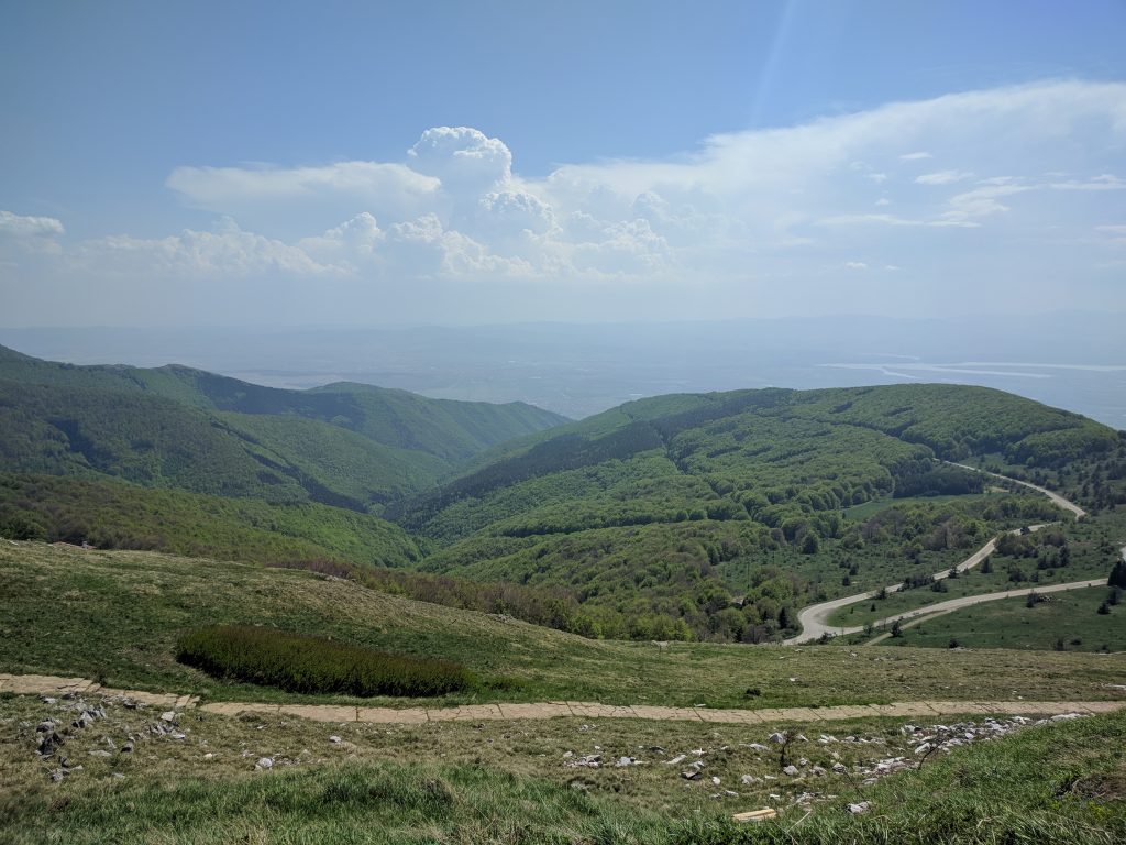 View from Buzludzha Mountain