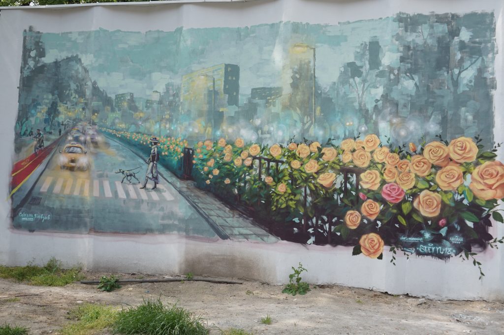 Street art painting in Plovdiv, Bulgaria