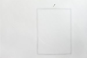 White surface with rectangle inside