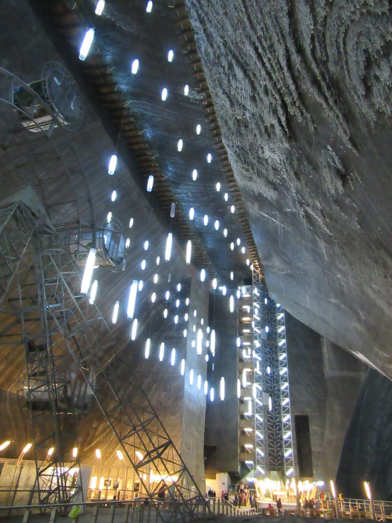Inside Sci-Fi Salina Turda Salt Mine, Turda, Romania
