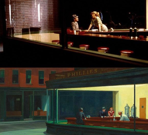 The End of Violence by Wim Wenders(1997), Nighthawks by Edward Hopper(1942)