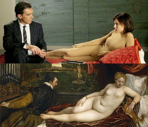The Skin I Live In by Pedro Almodóvar (2011), Venus Re-creating in Music by Tiziano (1550)