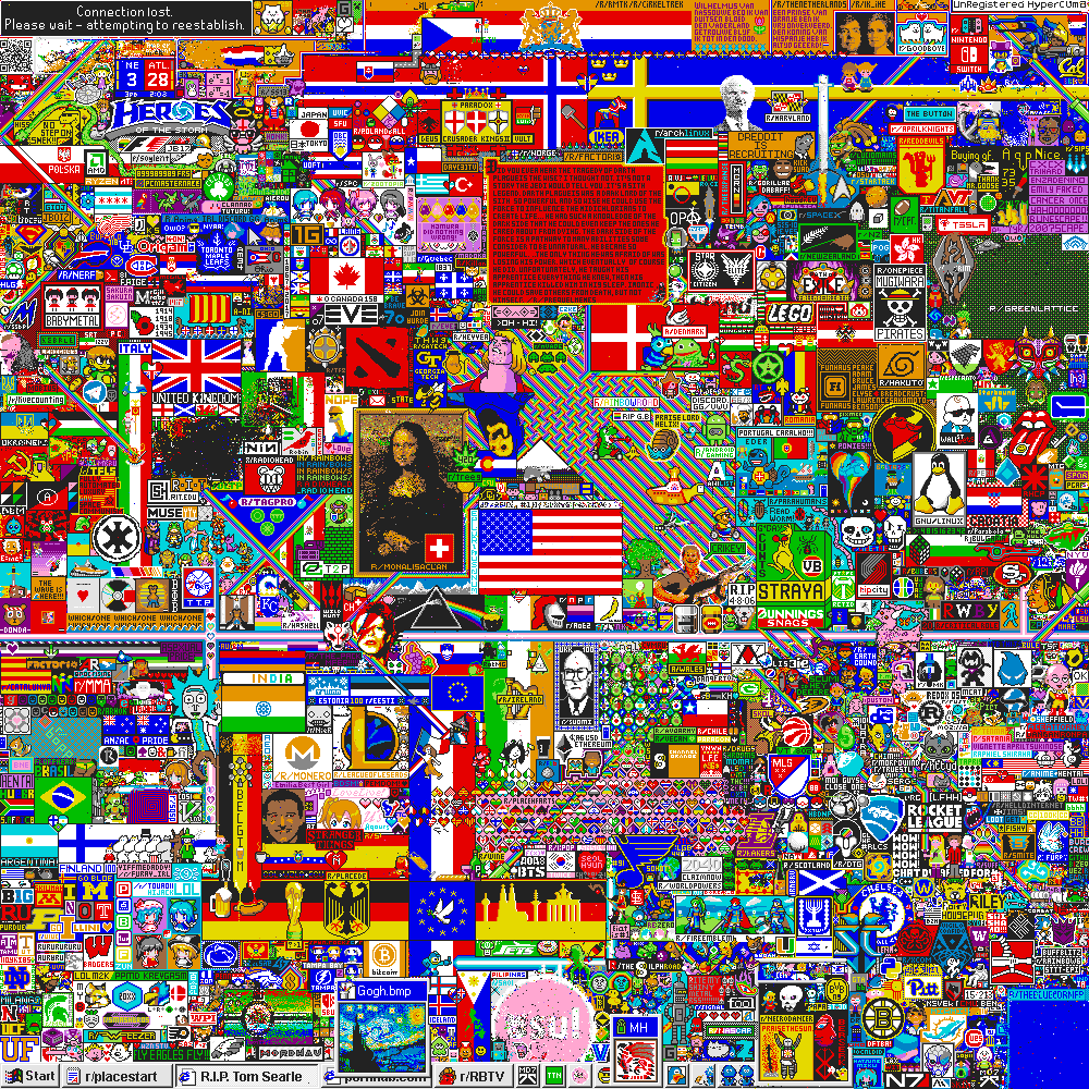 Final canvas from The Place - Reddit Experiment