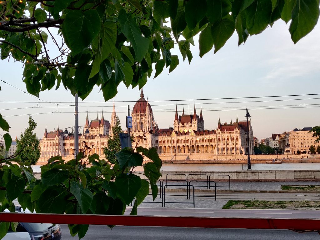 Budapest sights - Parliament building in the evening